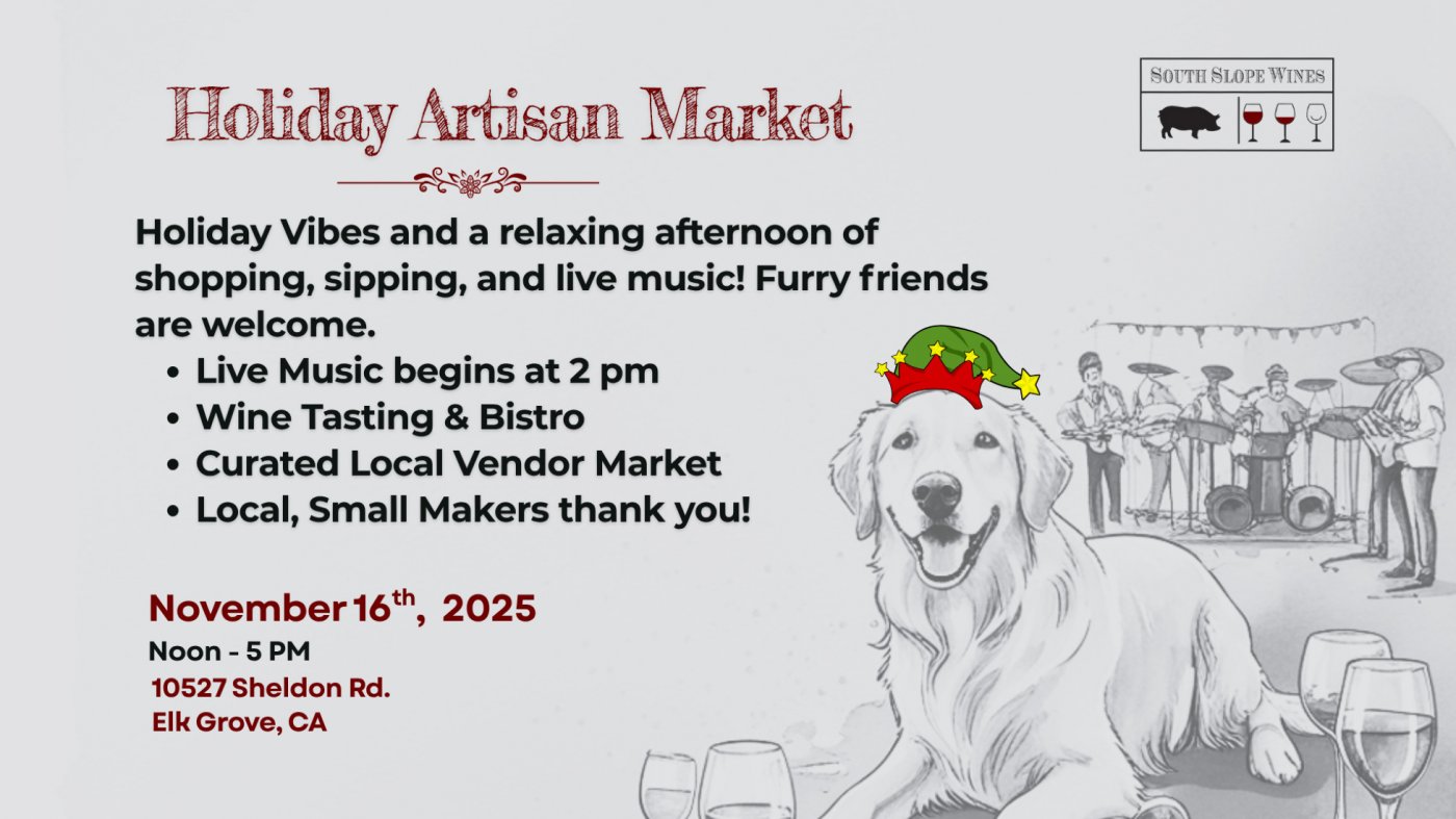 Holiday Vibes with Holiday Artisan Market @ South Slope Wines!