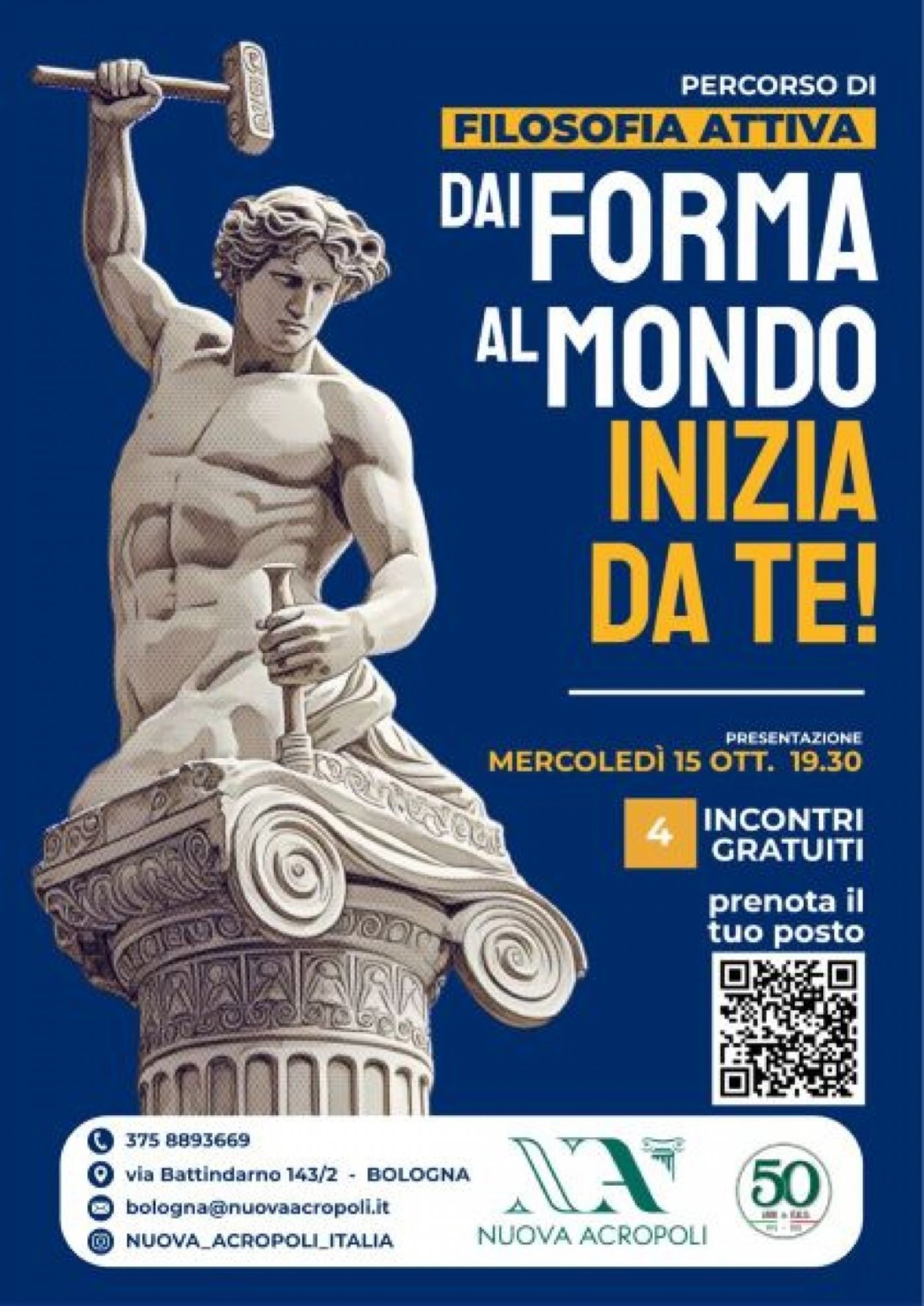 \u201cDAI FORMA AL MONDO, INIZIA DA TE\u201d Percorso gratuito di Filosofia Attiva