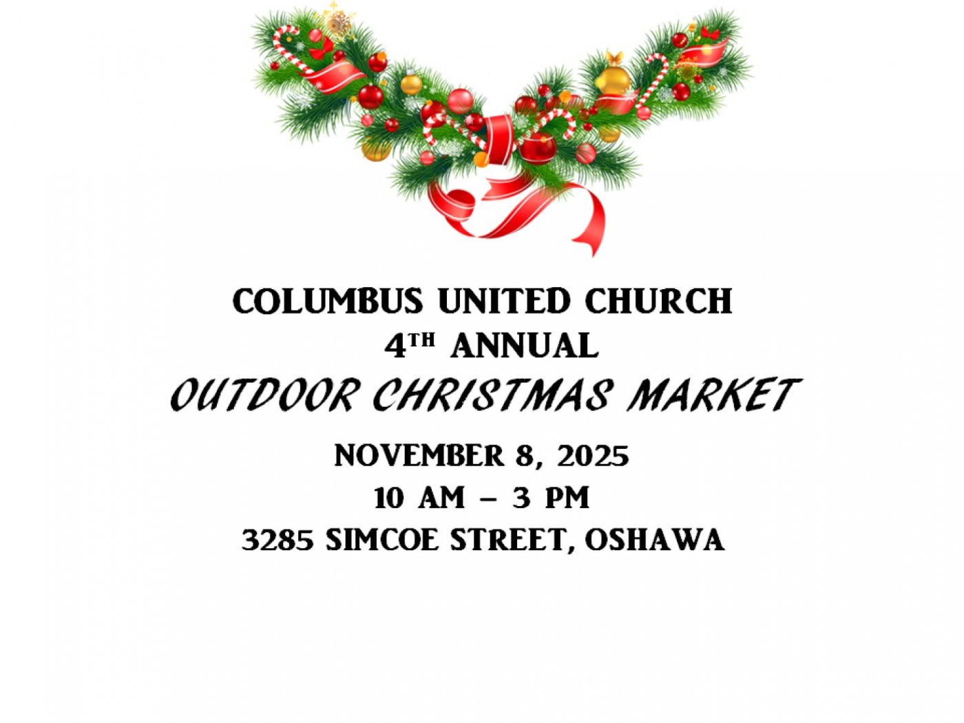 Columbus United Church Outdoor Christmas Market