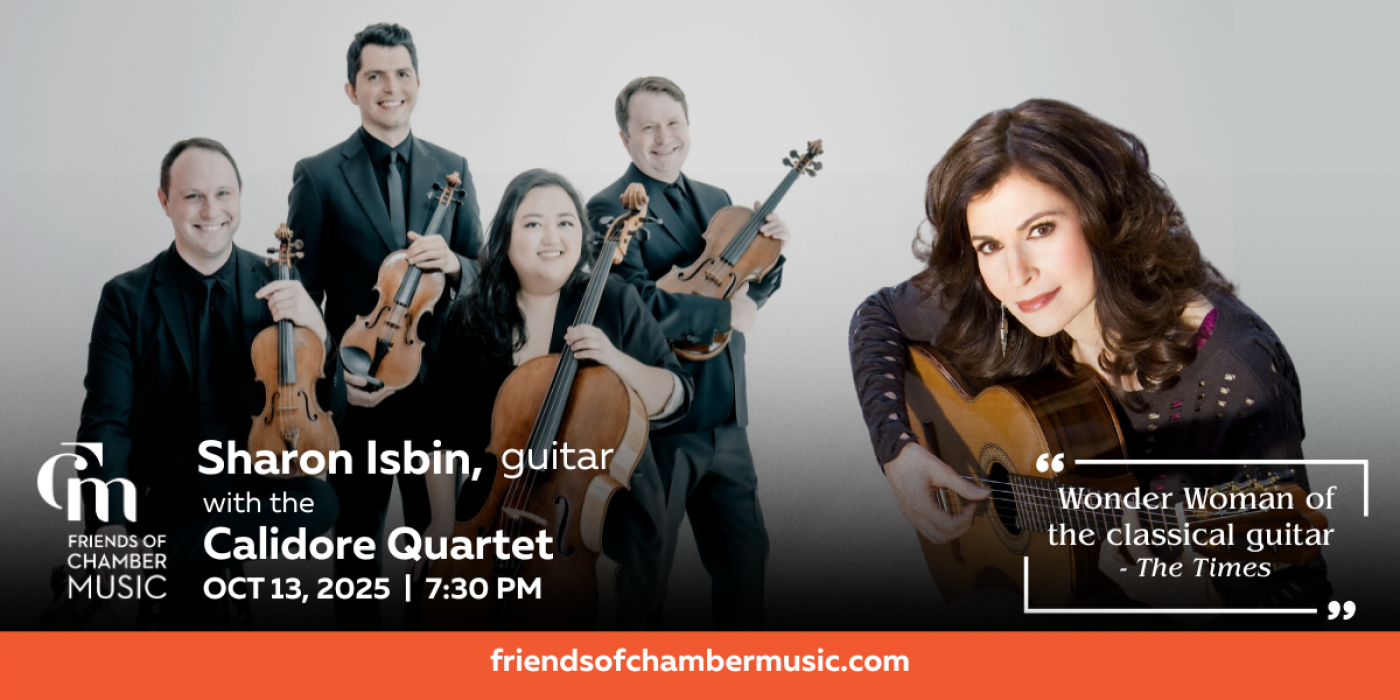 Sharon Isbin, guitar with the Calidore String Quartet