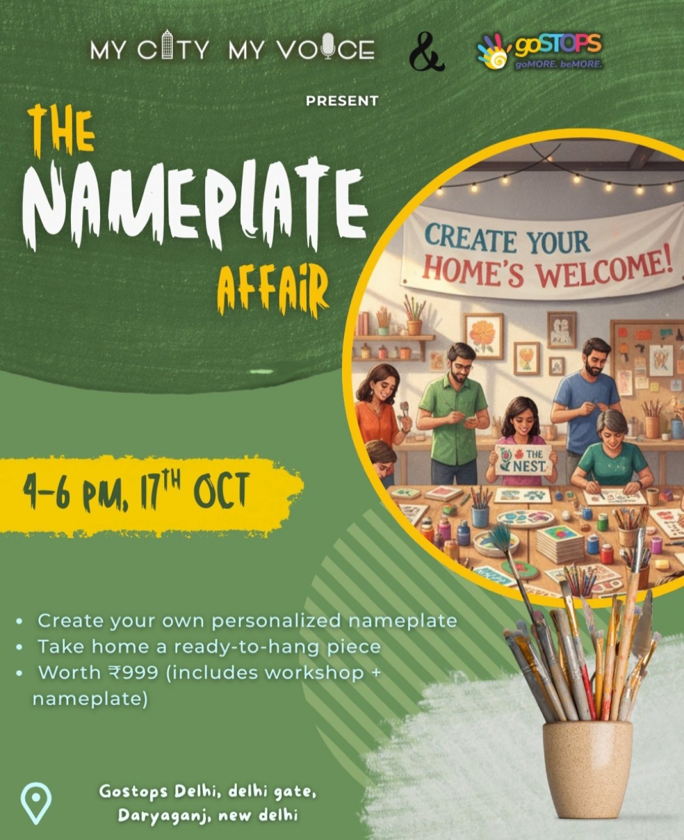 Nameplate Making: Art Workshop (Diwali Special)