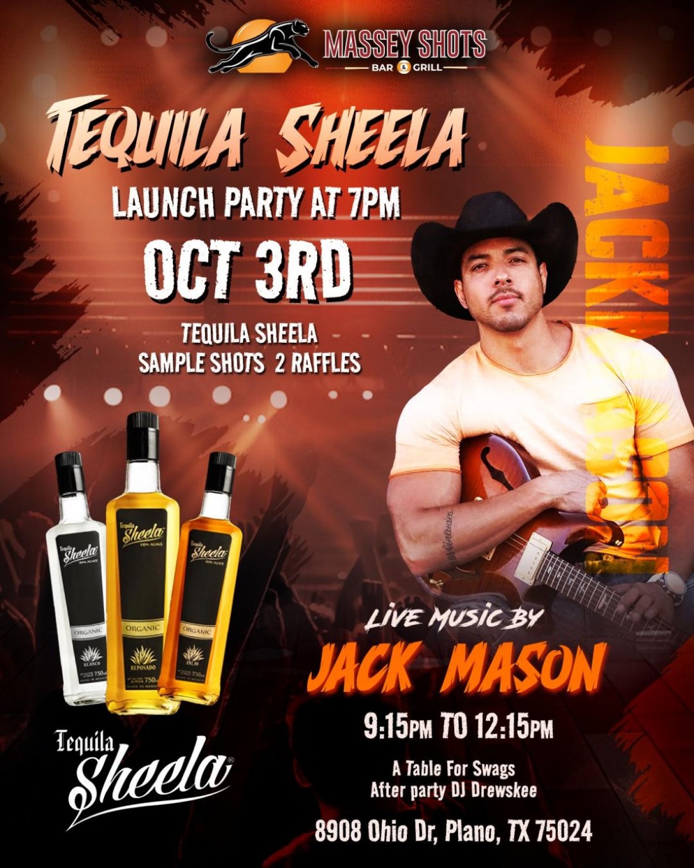 TEQUILA SHEELA-NIGHT CLUB-OCT 3RD-MASSEY SHOTS-PLANO