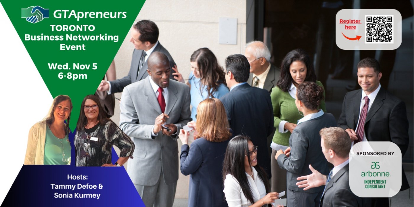 GTApreneurs Nov 5 Downtown Toronto Business Networking Event