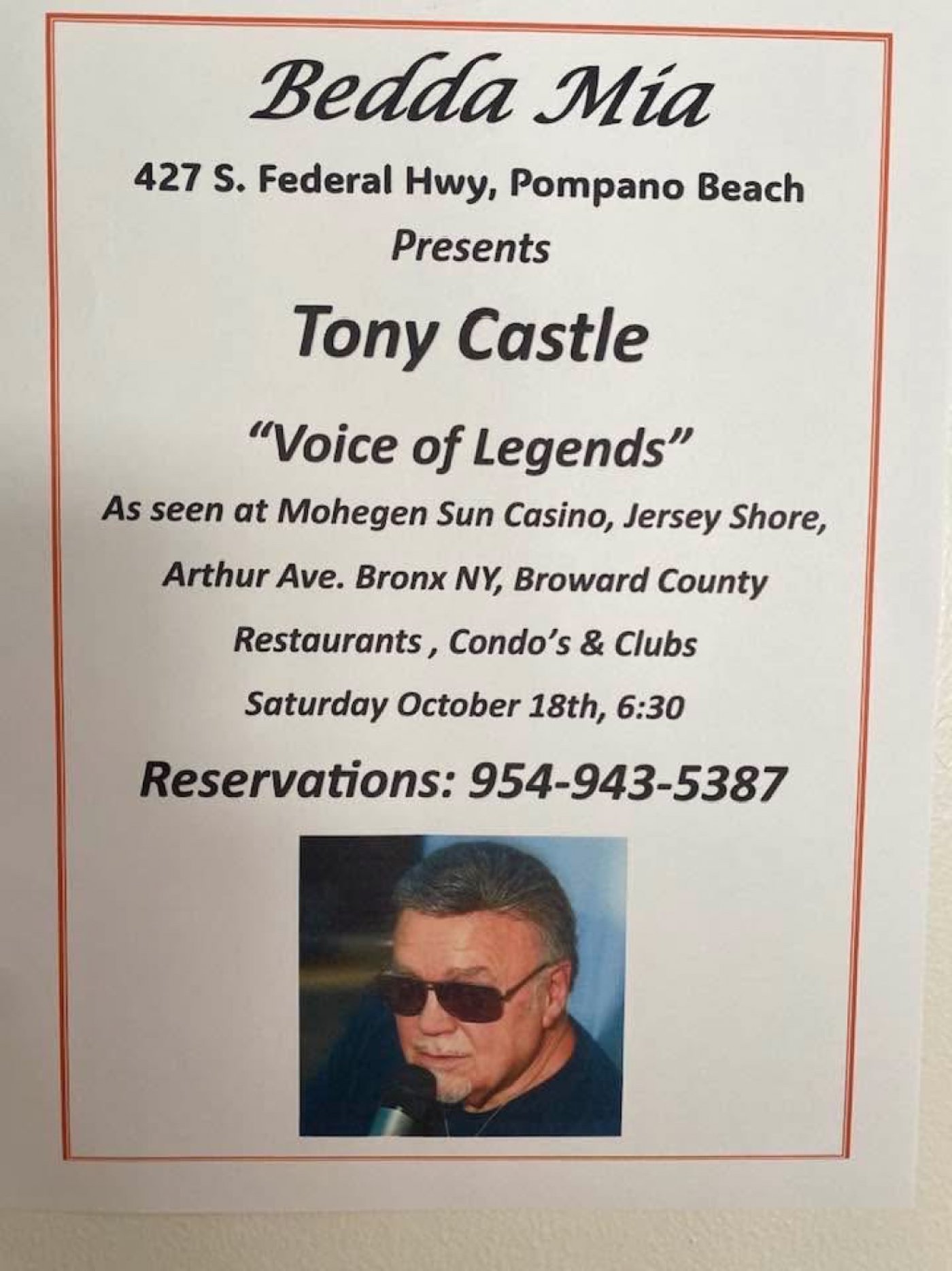 Tony Casle- \u201cVoice of Legends\u201d