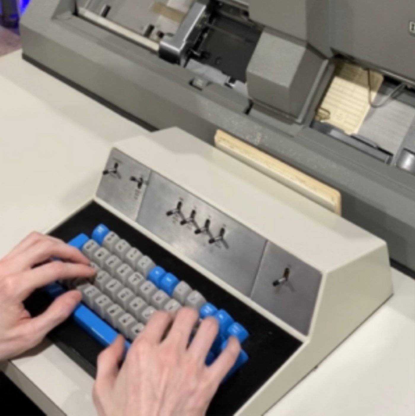 Punch Card Machine Demo at Mimms Museum