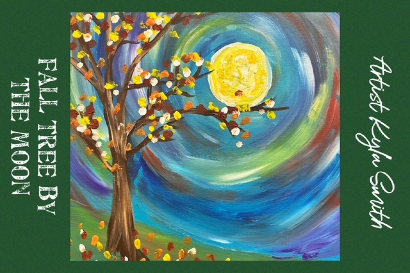 Beyond the Spectrum Art Program - Fall Tree by the Moon Acrylic