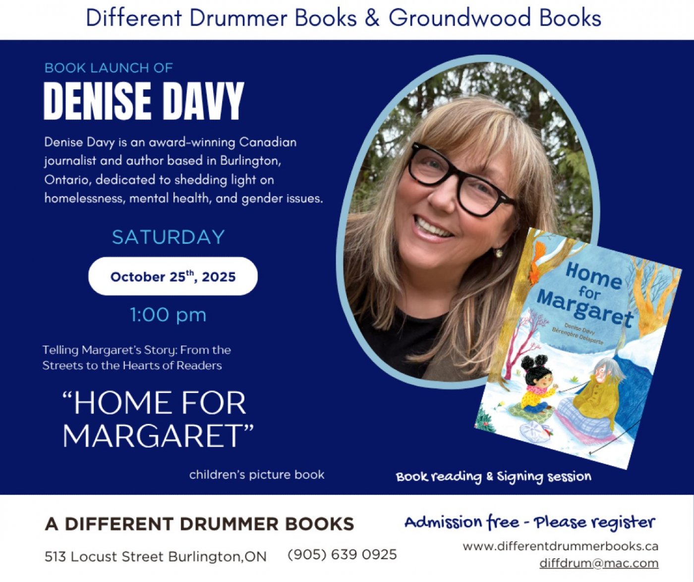 Book Launch! Home For Margaret,  by Denise Davy