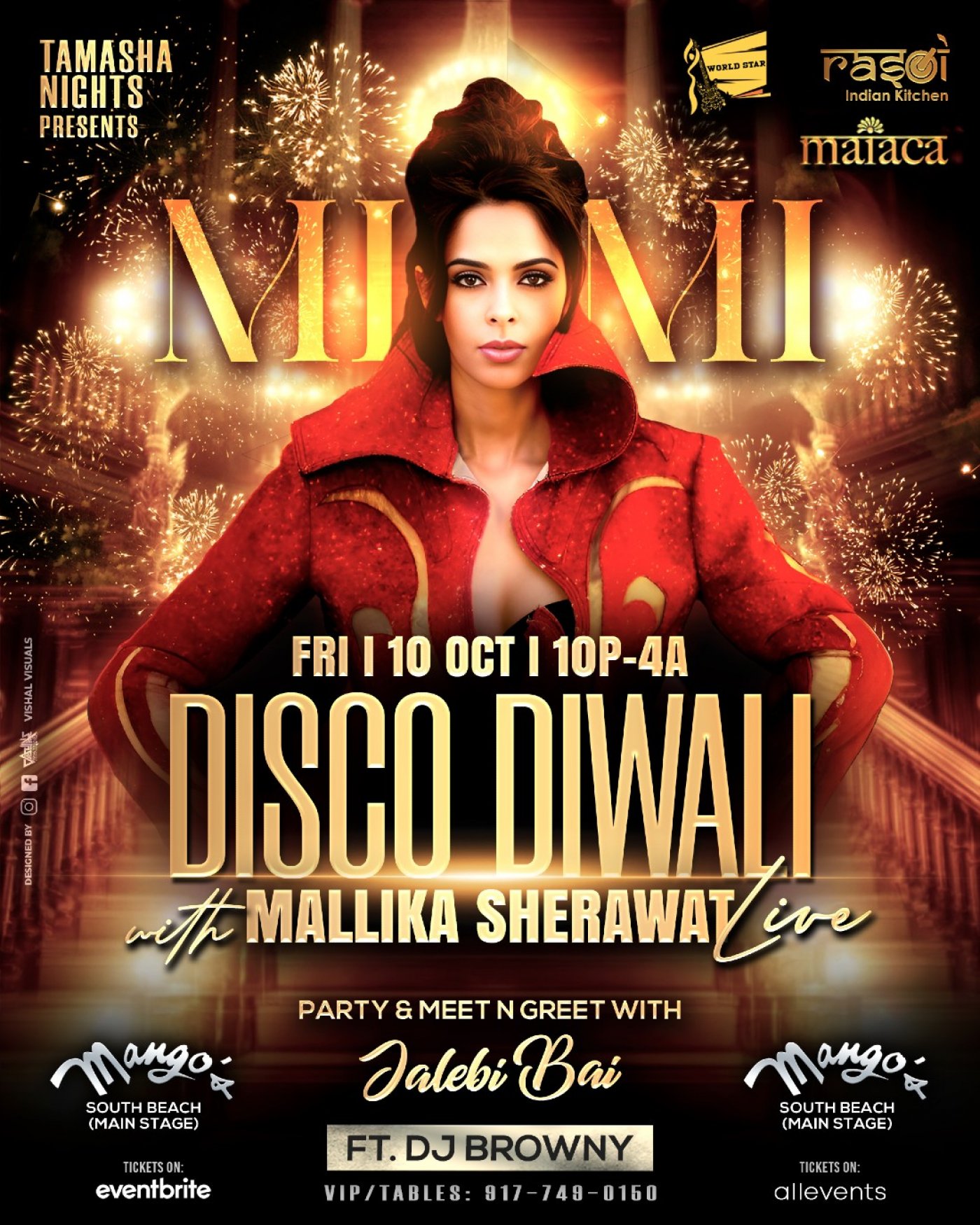 MIAMI DIWALI WITH MALLIKA SHERAWAT LIVE @MANGO'S