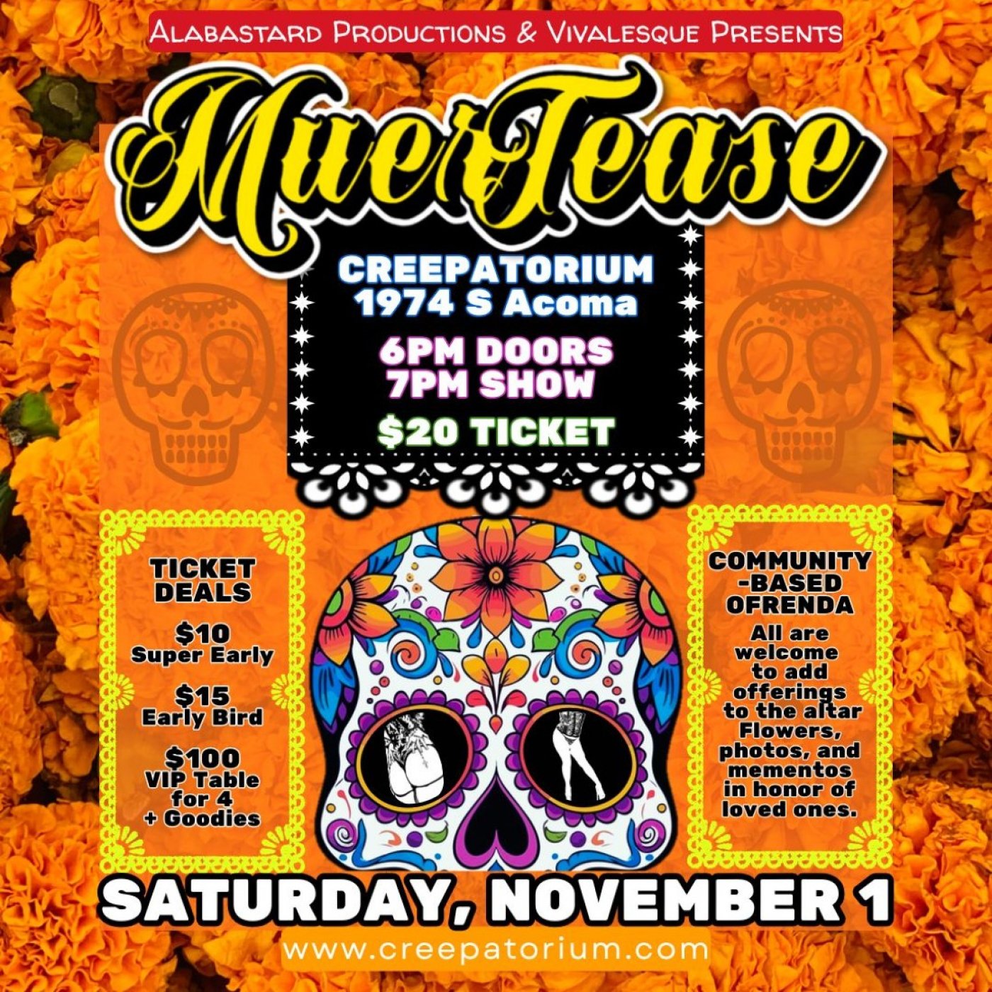 MuerTease: A Dia de los Muertos Burlesque Show 