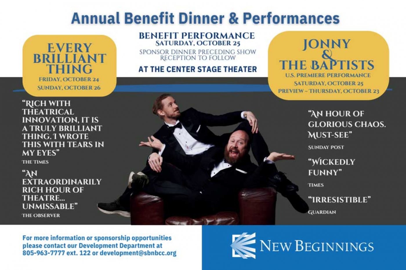 New Beginnings Annual Benefit Dinner & Performances