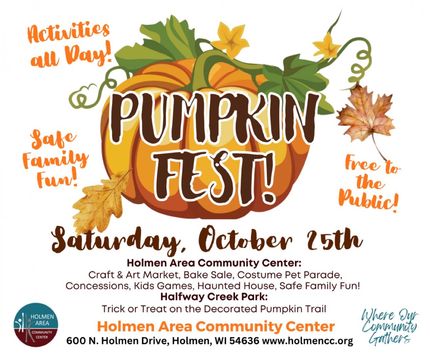 Holmen Area Community Center Pumpkin Fest
