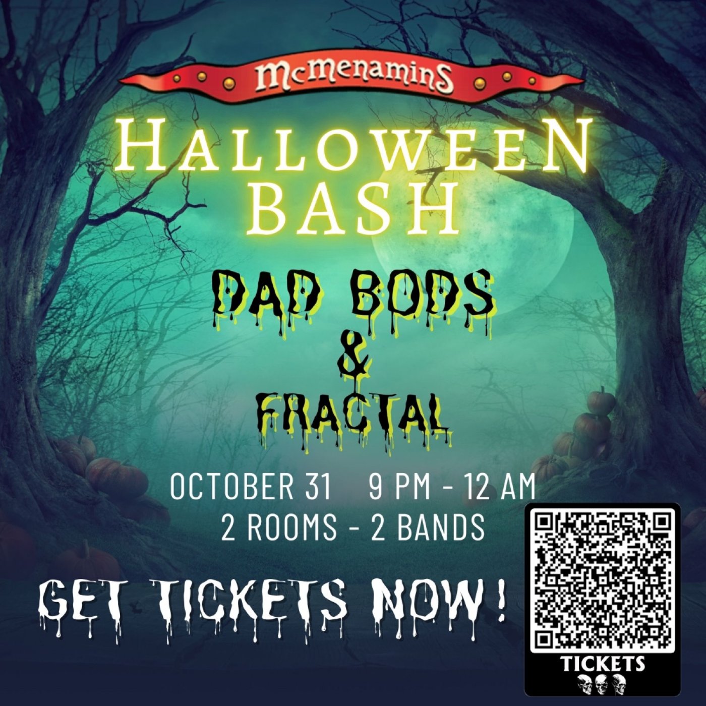 McMenamins Halloween Bash feat. Dad Bods Band & Fractal