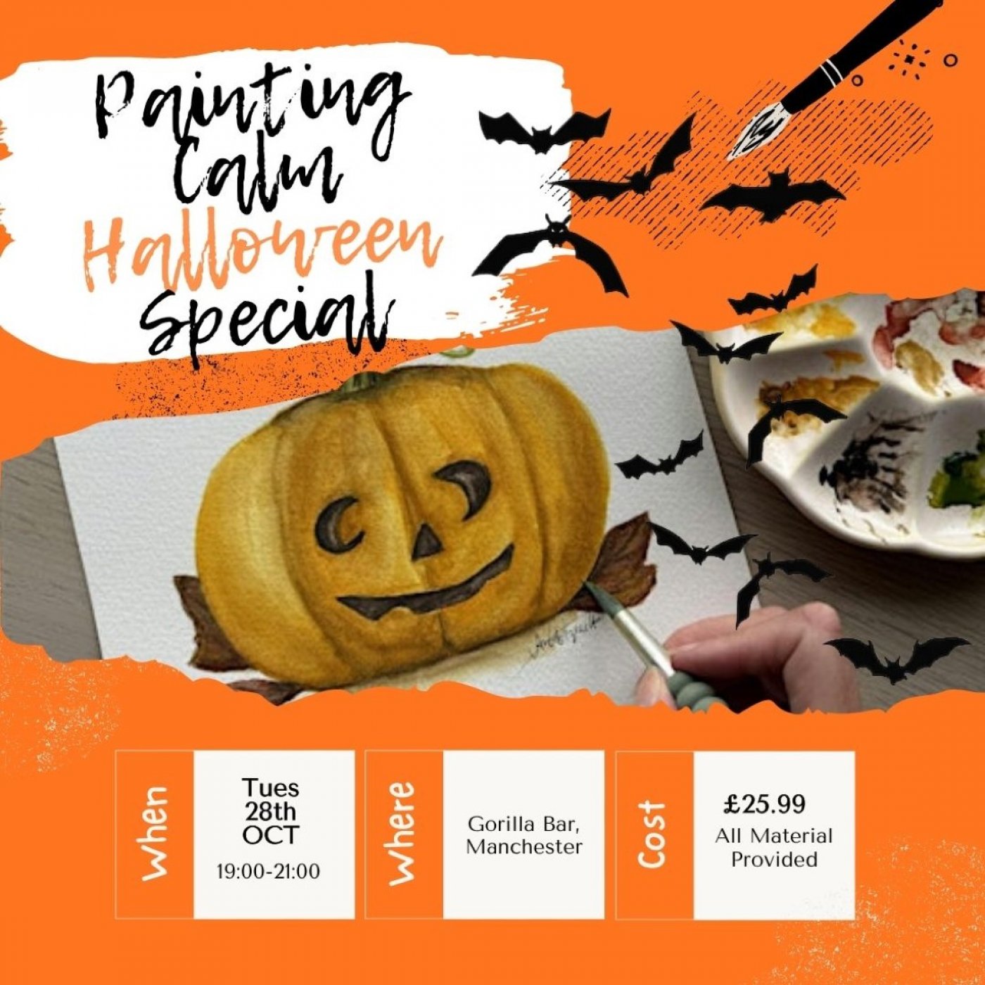 Painting Calm Watercolour Workshop - Halloween Special