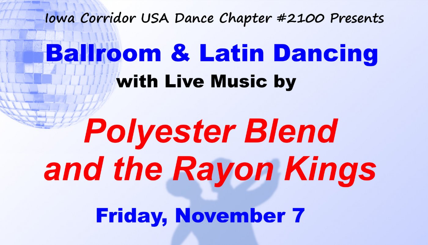 Ballroom and Latin Dancing to Live Music, Friday, November 7, 7:00 pm