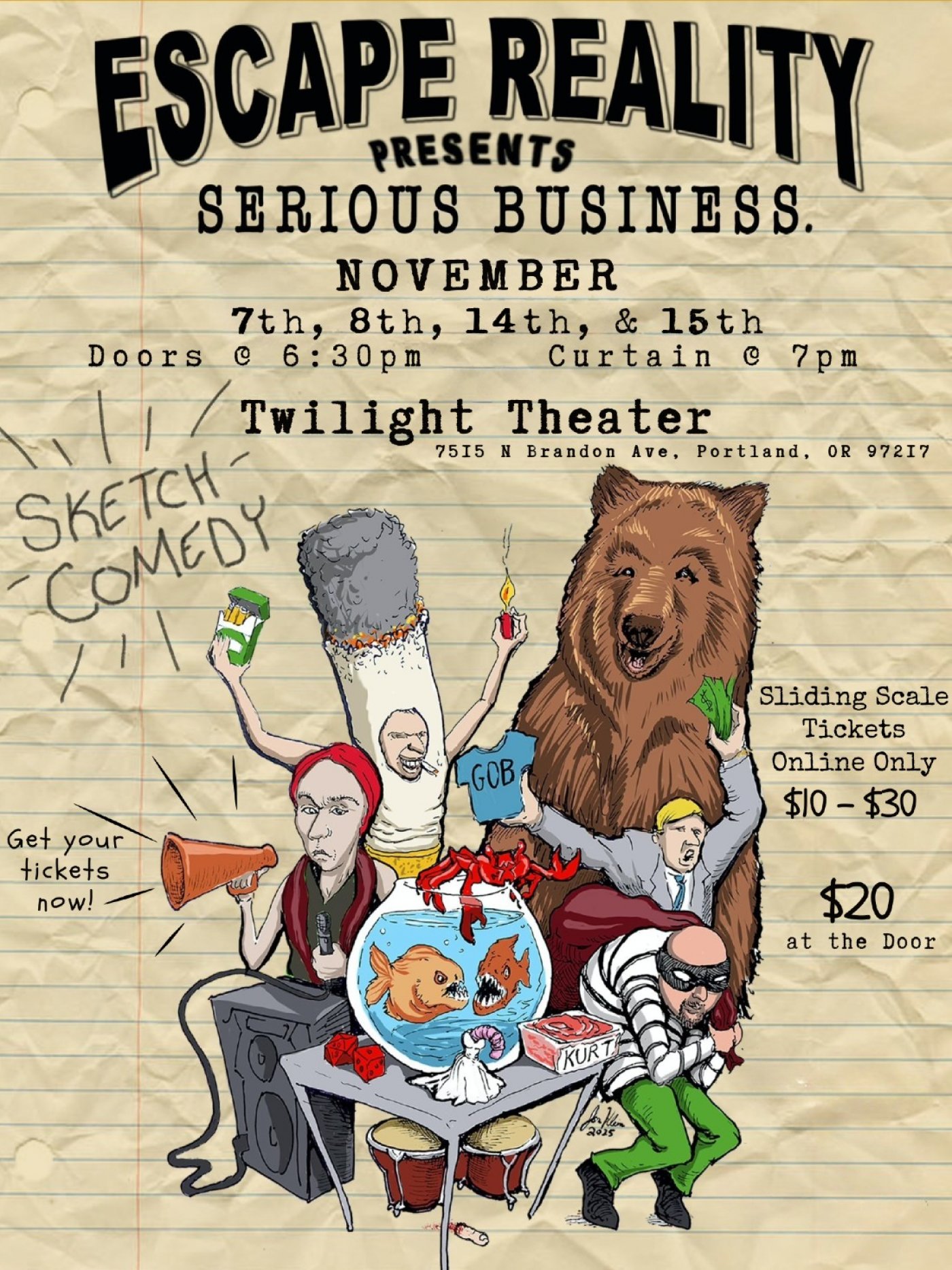 Escape Reality presents Serious Business (Opening Weekend)