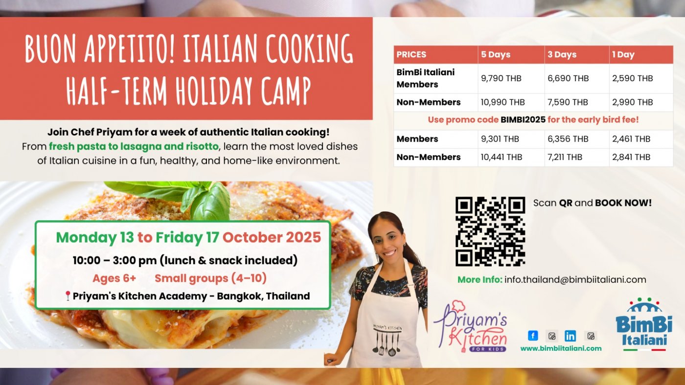 Buon Appetito! Italian Cooking Half-Term Holiday Camp