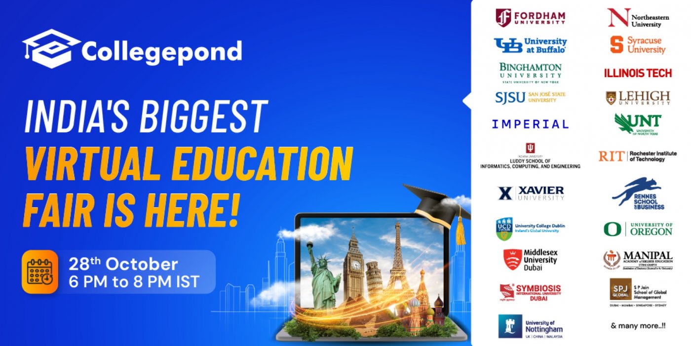 Collegepond's India\u2019s Biggest Virtual Education Fair