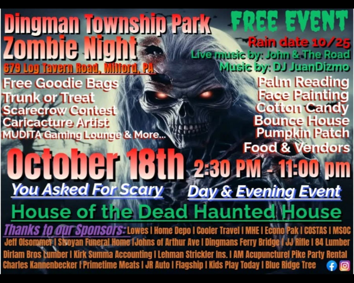 Scarecrows in the Park - Halloween Fall Festival - ZOMBIE NIGHT