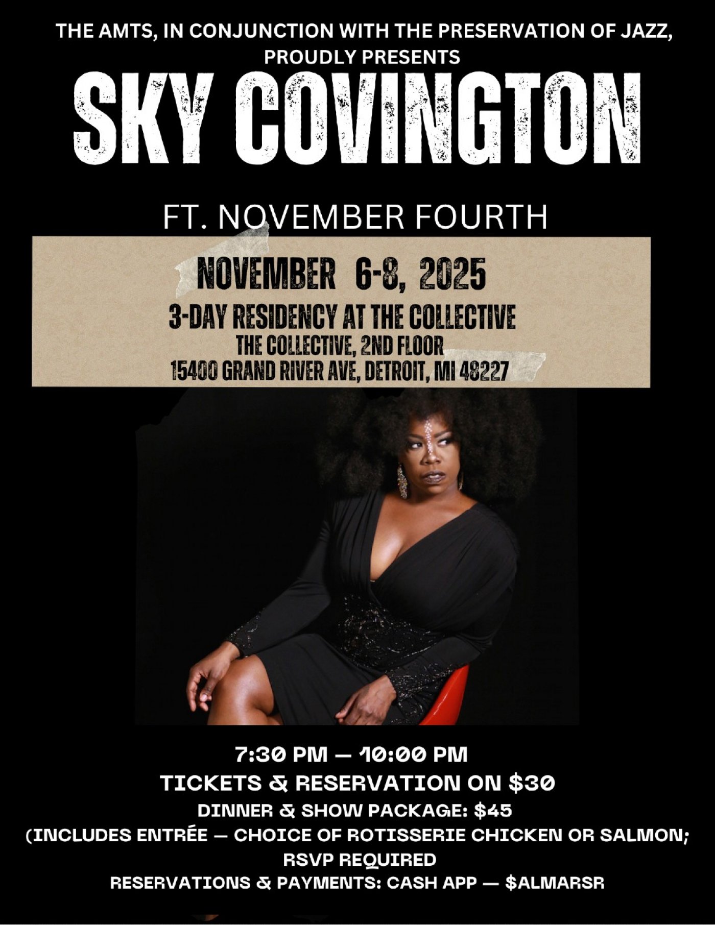 Sky Covington & November Fourth \u2014 3-Day Jazz Residency at The Collective