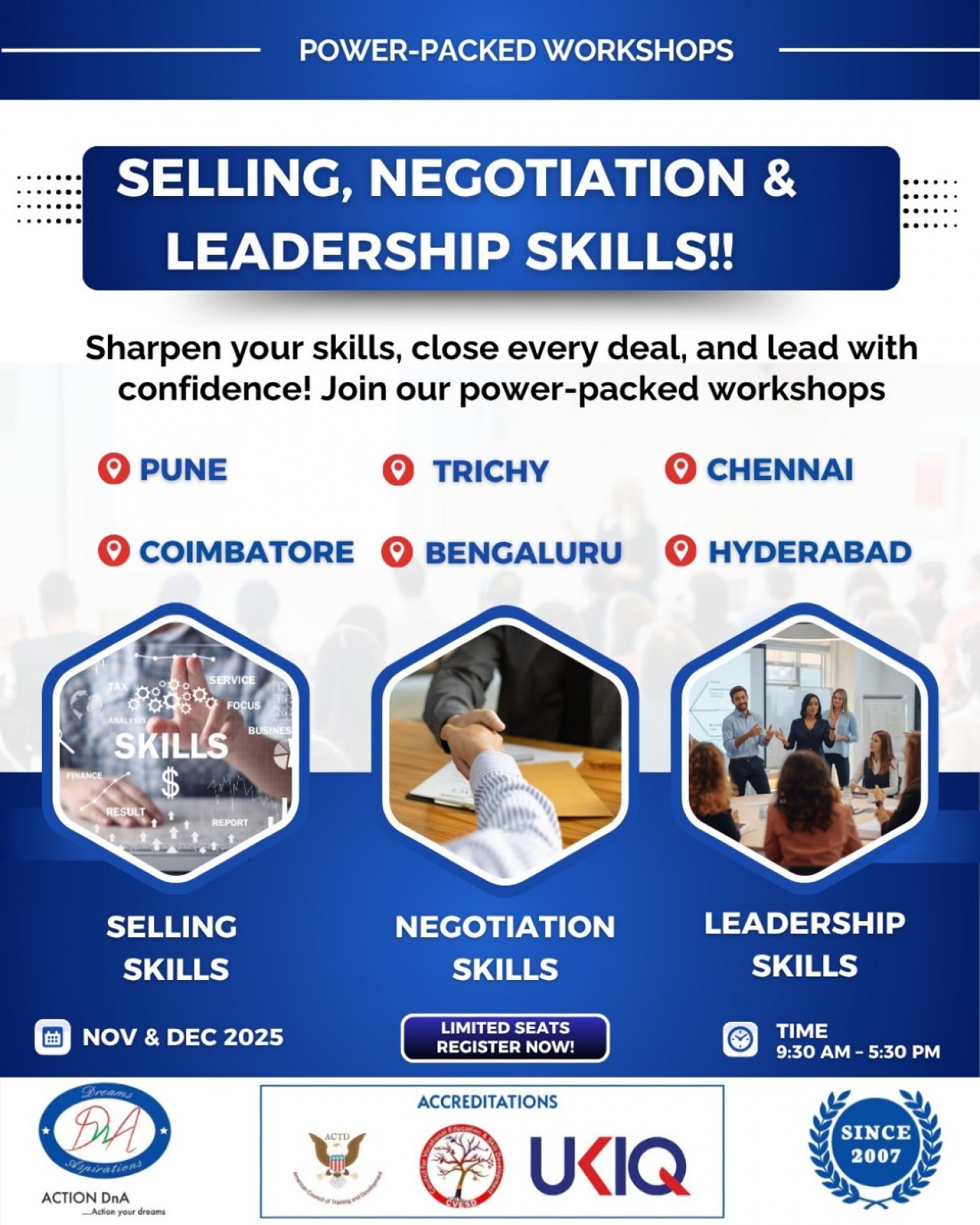 Enhance your Sales, Negotiation & Leadership Skills at our Chennai Workshop!