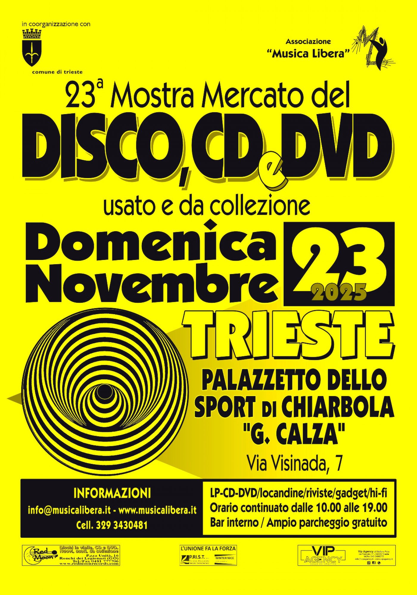 23^ Mostra mercato del Disco, CD & DVD usato e da collezione a Trieste