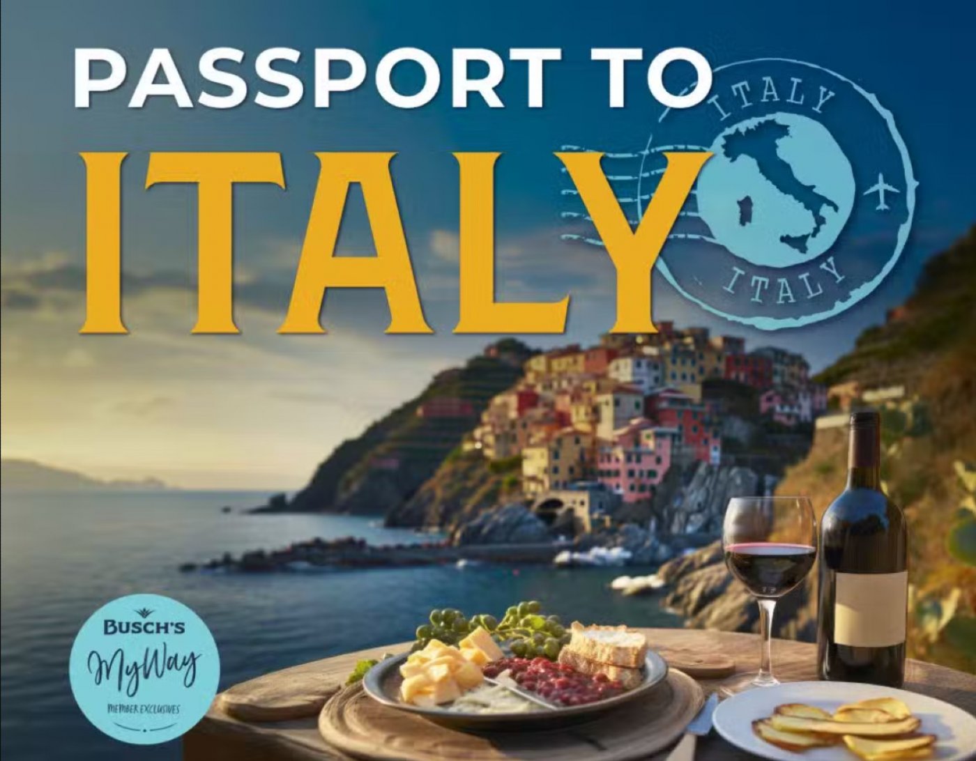 Passport to Italy - Over 100 Authentic Italian Products at Busch\u2019s; Cheese Wheel Cracking on 10\/11