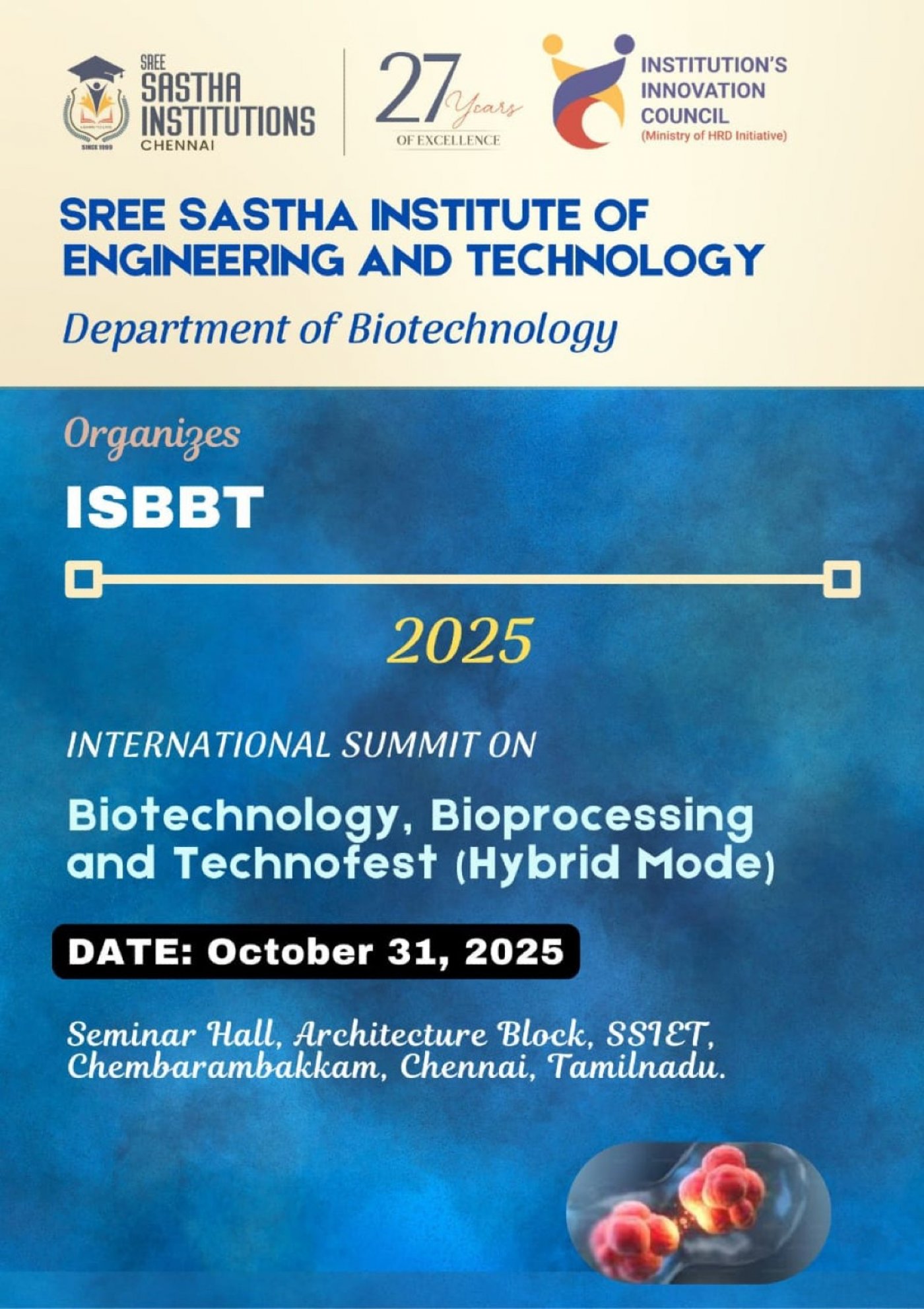 International Summit on Biotechnology, Bioprocessing and Technofest (Hybrid Mode)