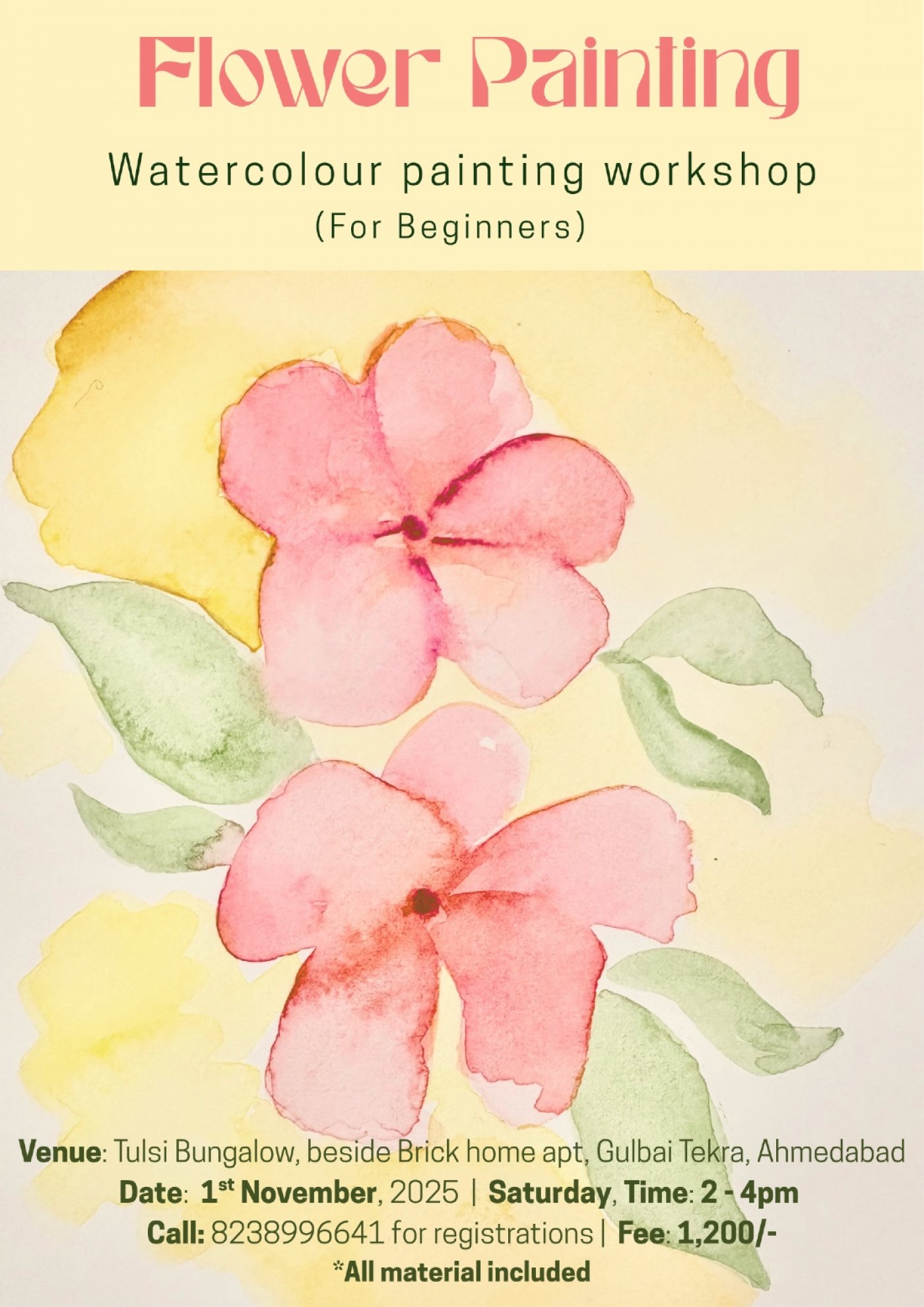 Flower painting workshop