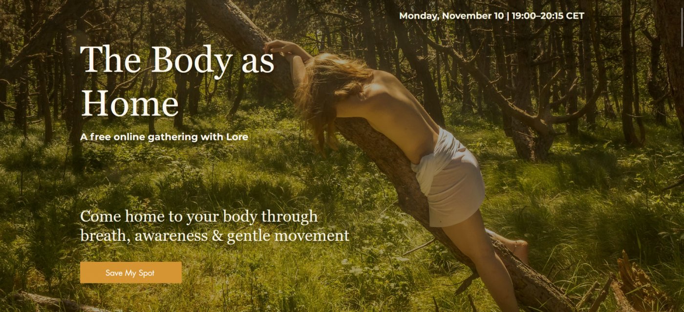 \ud83c\udf38 The Body as Home | Free Webinar