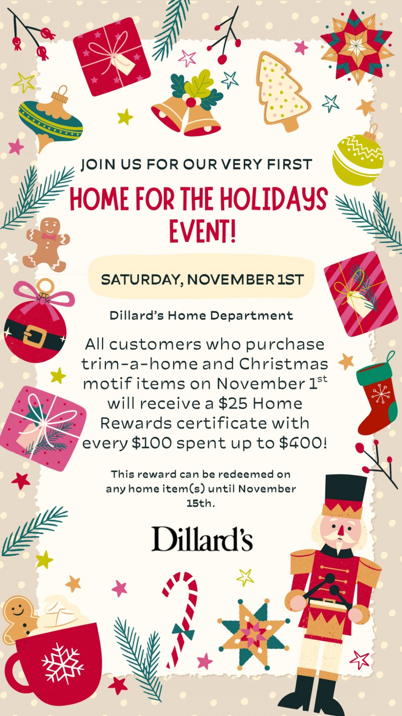 Dillard\u2019s Home for the Holidays Event