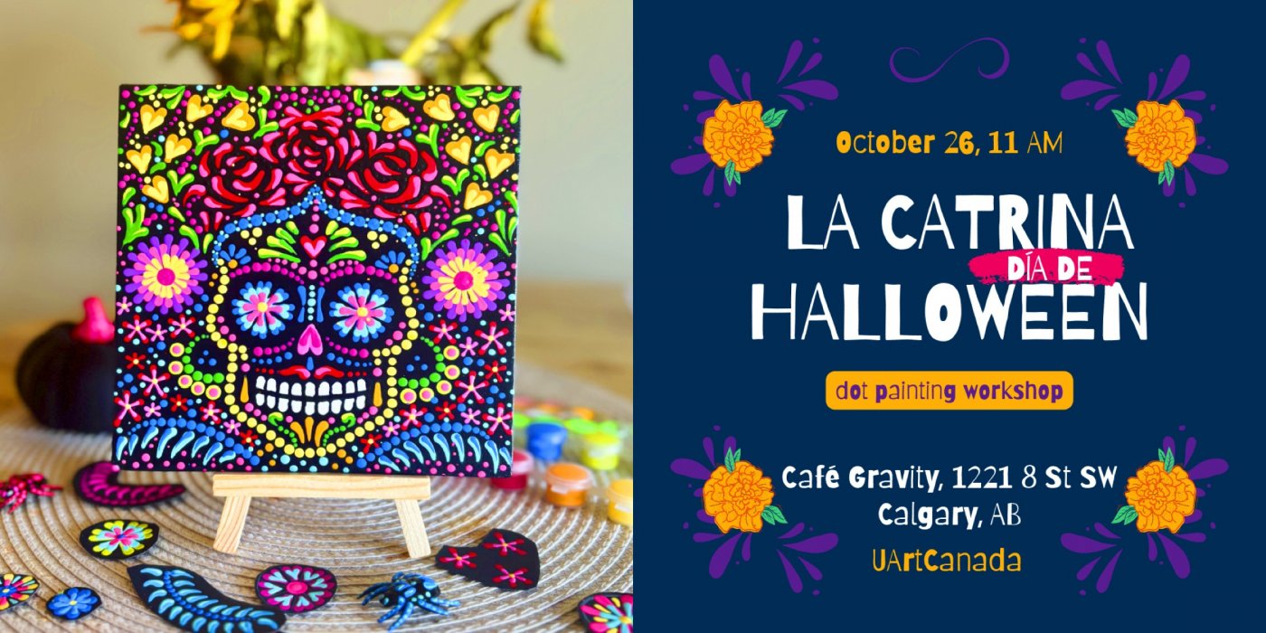 La Catrina: Dot Painting Halloween Workshop