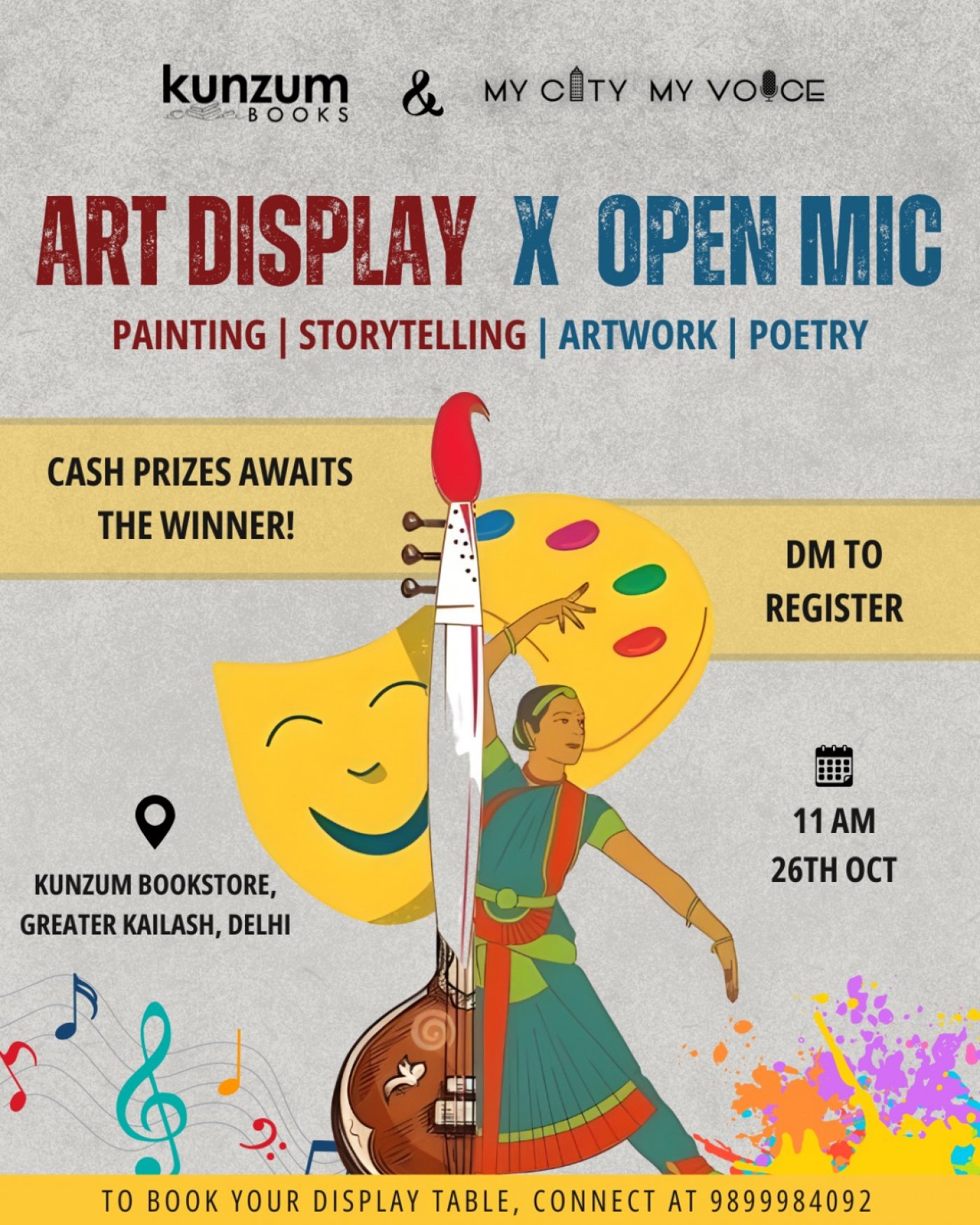 Openmic Competition at Kunzum Bookstore on 26th October