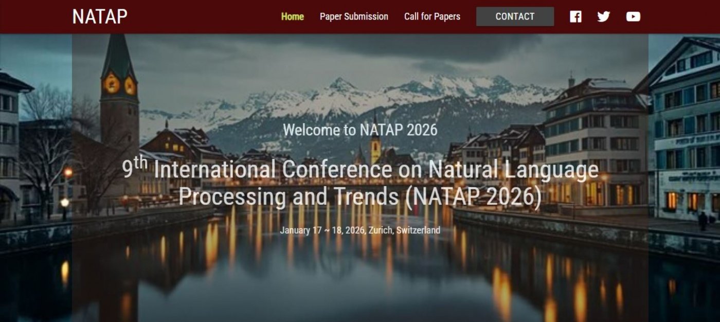 9th International Conference on Natural Language Processing and Trends (NATAP 2026)