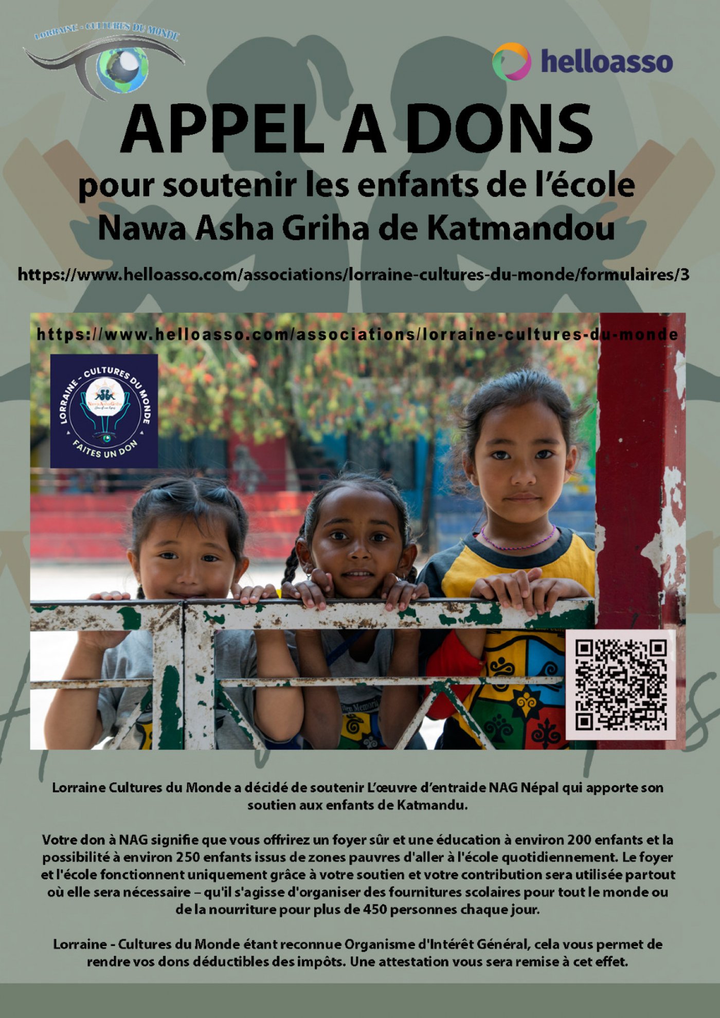 Faites un don pour les enfants de Nawa Asha Griha