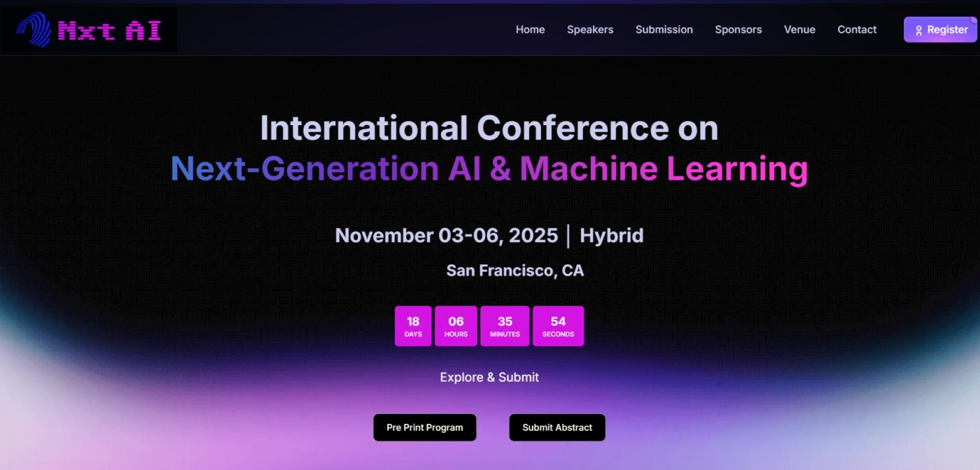 International Conference on Next-Generation AI & Machine Learning