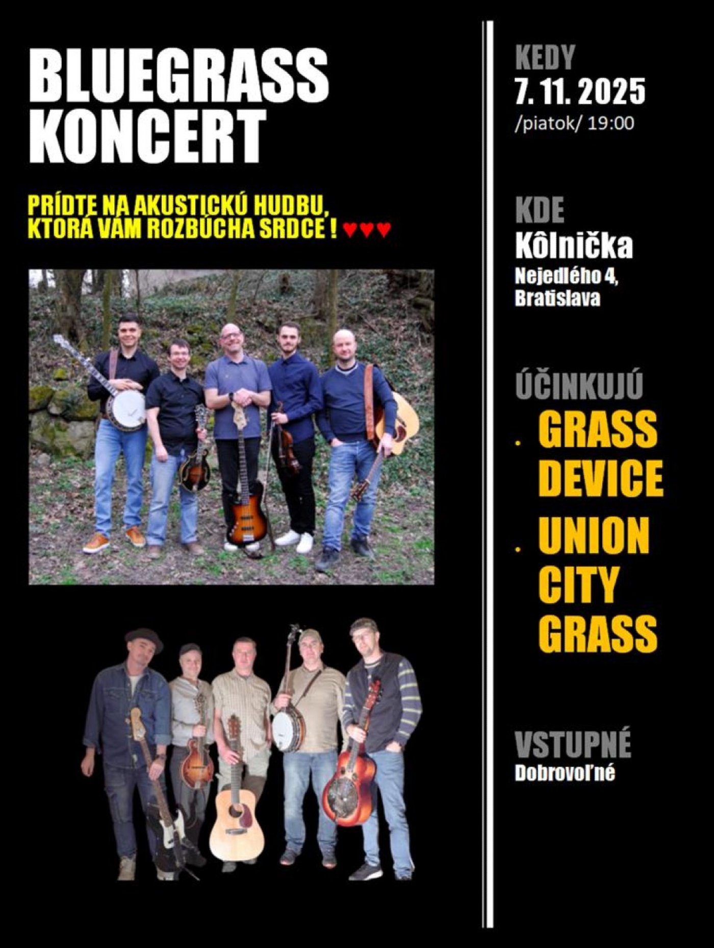 BLUEGRASS VE\u010cER V K\u00f4LNI\u010cKE - UNION CITY GRASS, GRASS DEVICE