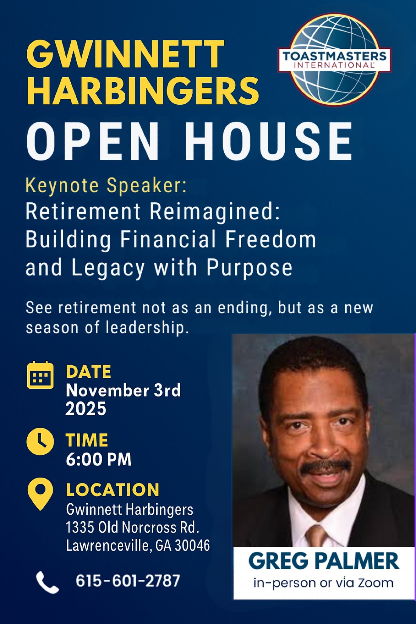 GHT's Open House!\ud83c\udf89 GREG PALMER - Guest Speaker