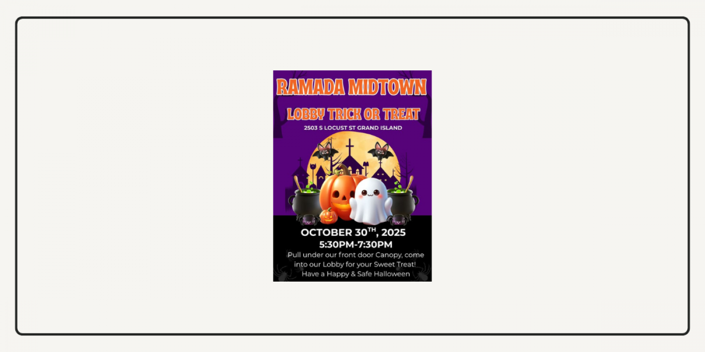Ramada Midtown Lobby Trick or Treat