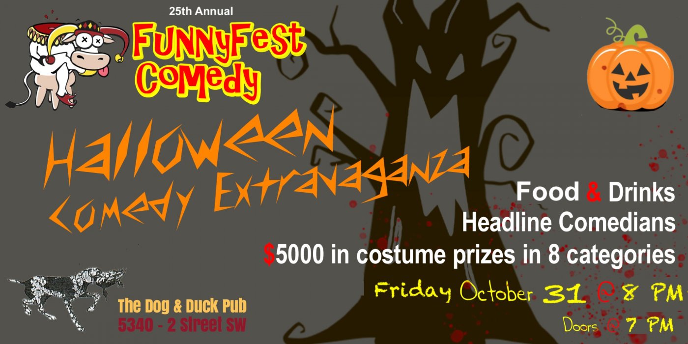 FunnyFest Halloween Comedy Extravaganza - 2 Headline Comedians AND $5000 in Costume Prizes