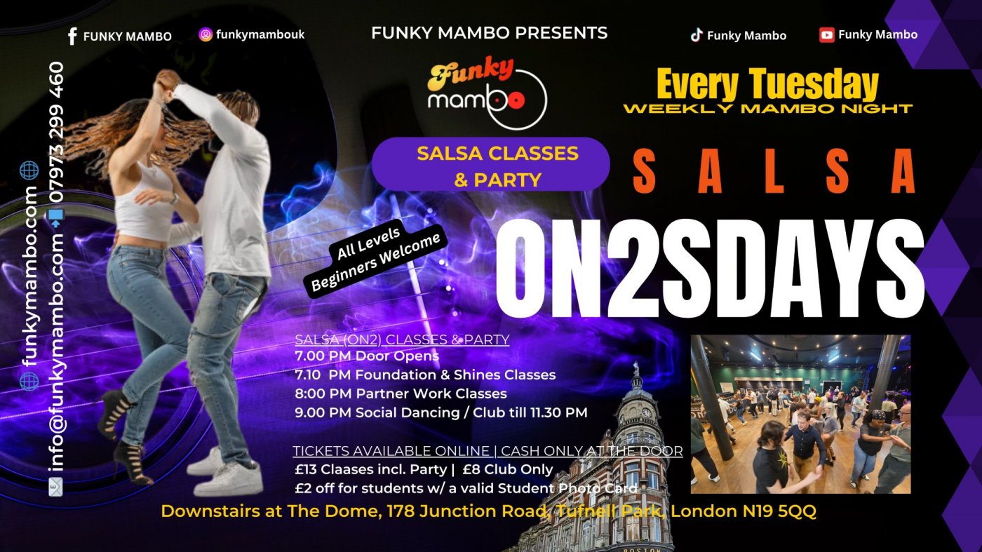 Funky Mambo presets Salsa On2sdays - SALSA CLASSES & PARTY every Tuesday