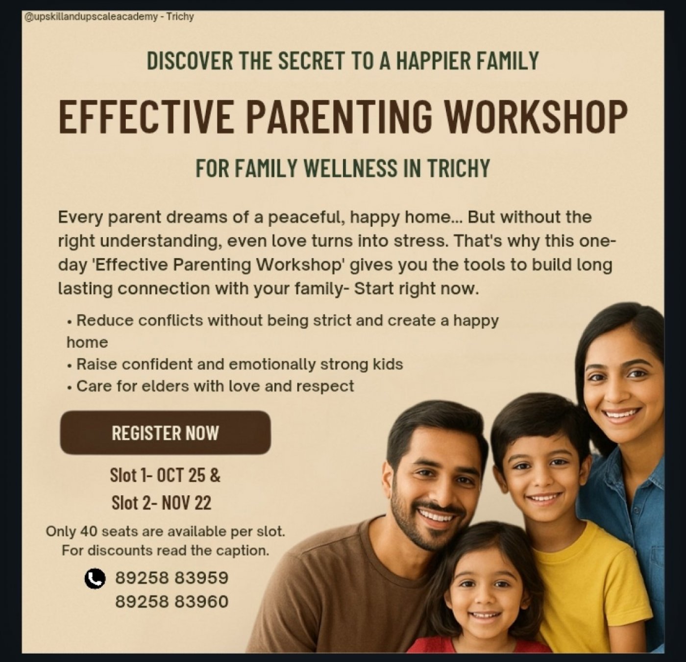 EFFECTIVE PARENTING WORKSHOP FOR FAMILY WELLNESS