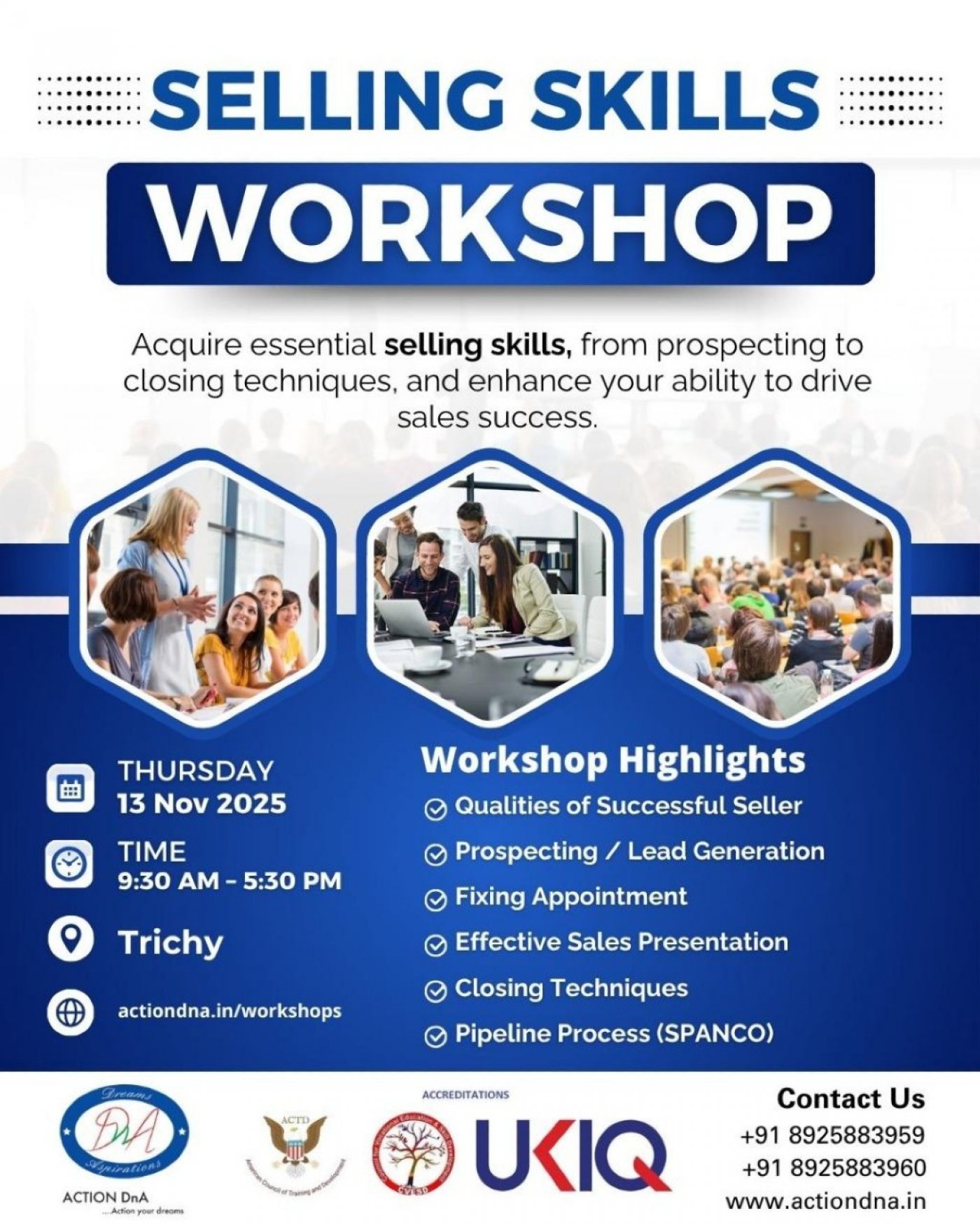 SELLING SKILLS WORKSHOP