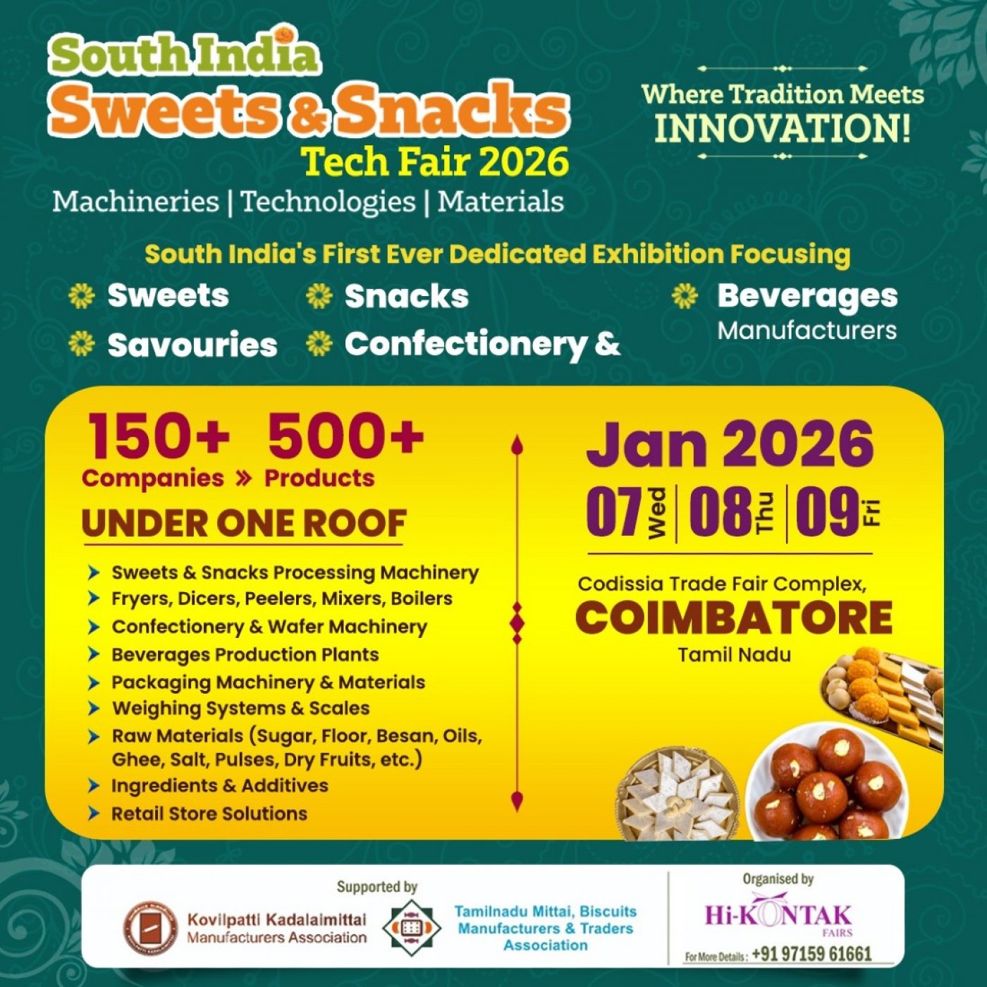 South India Sweets and Snacks Tech Fair 2026