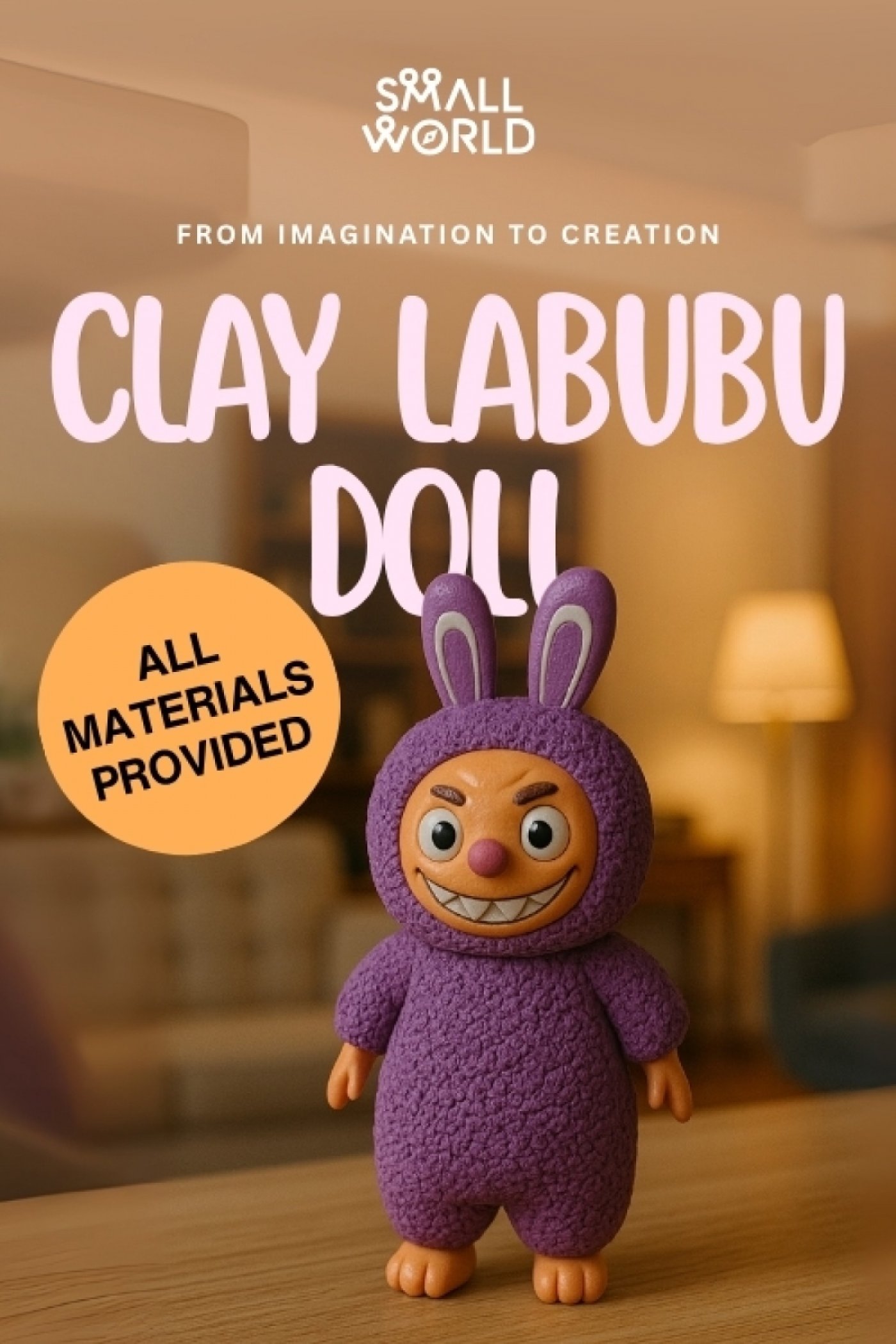 Diy clay labubu doll