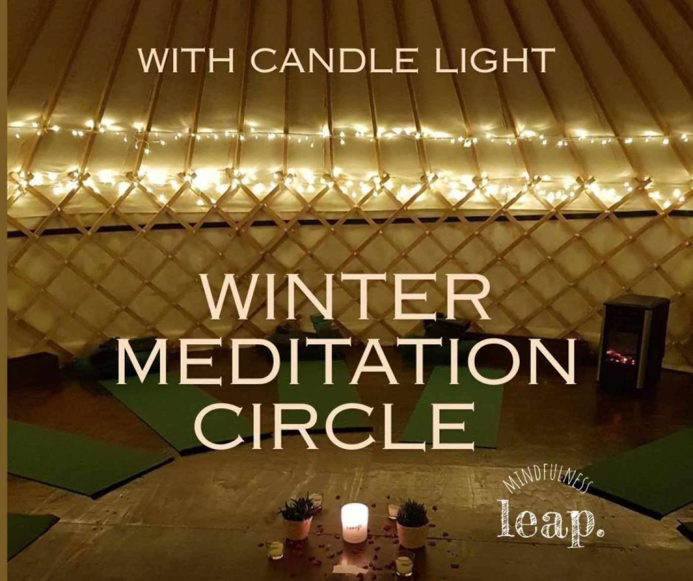 Winter Meditation Circle in Candlelight