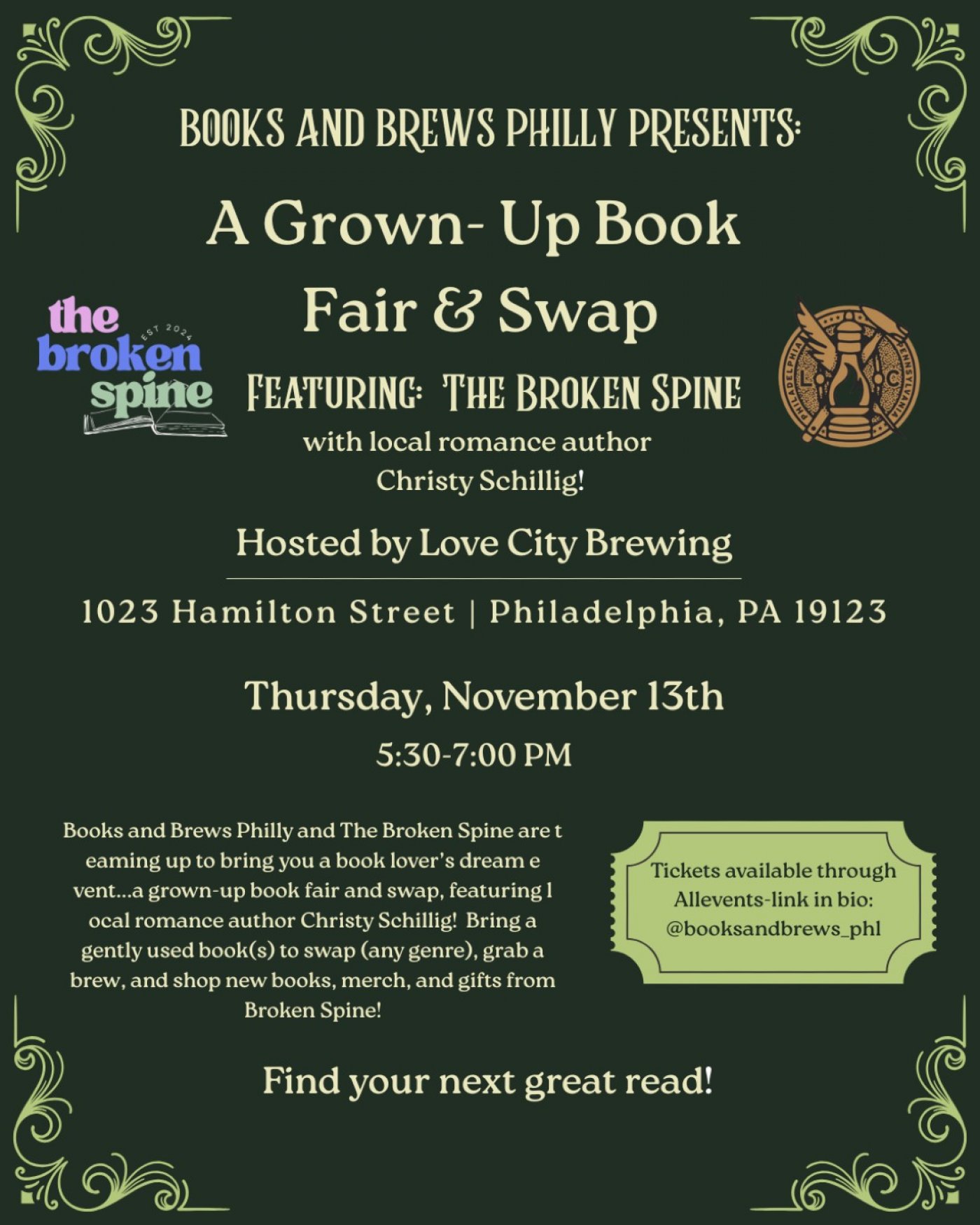 Grown-Up Book Fair & Swap-Love City