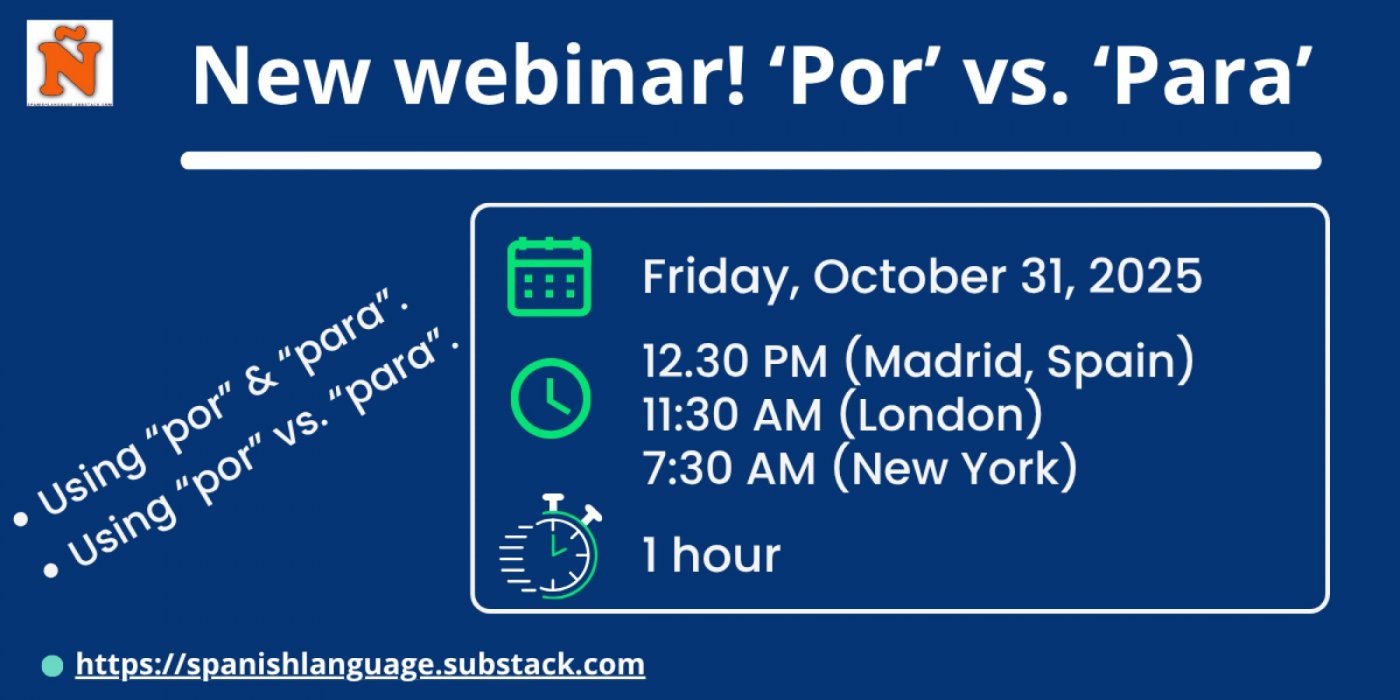 Webinar  \u00a1Domina 'POR' y 'PARA'!