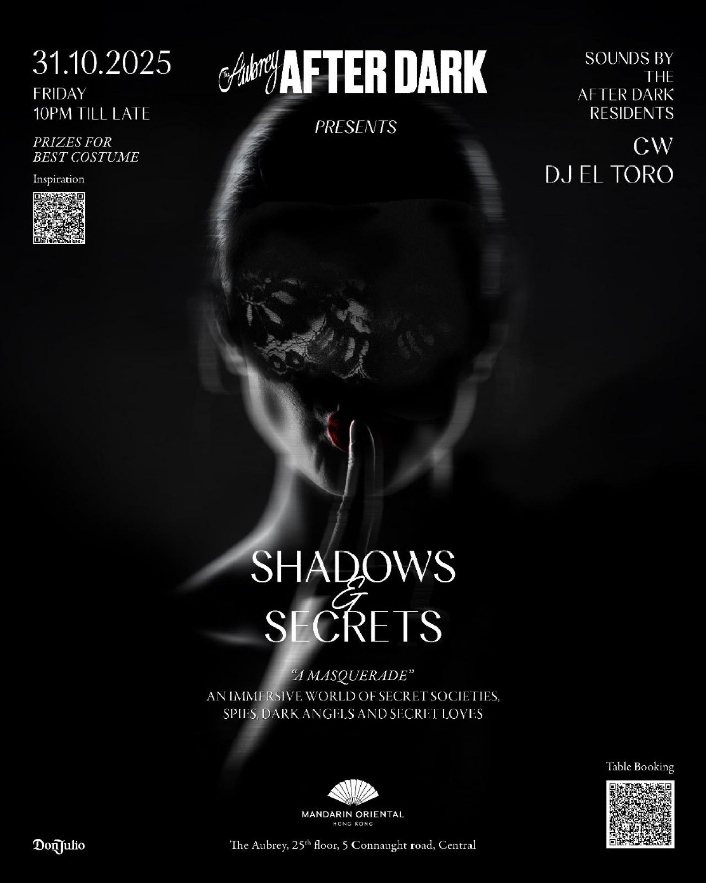 This Halloween, The Aubrey After Dark Presents Shadows & Secrets \u2013 A Masquerade