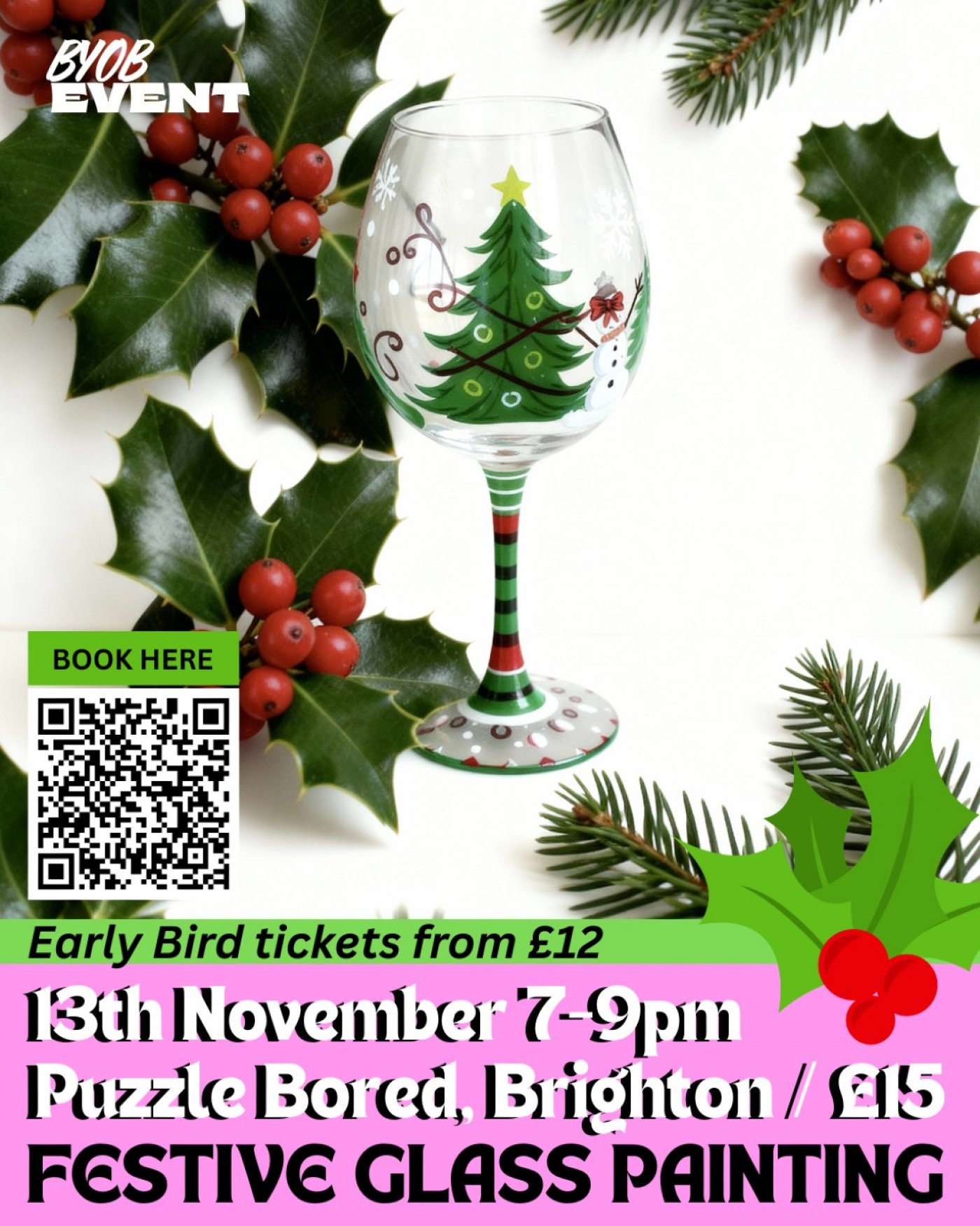 Paint a Festive Glass | 13th November