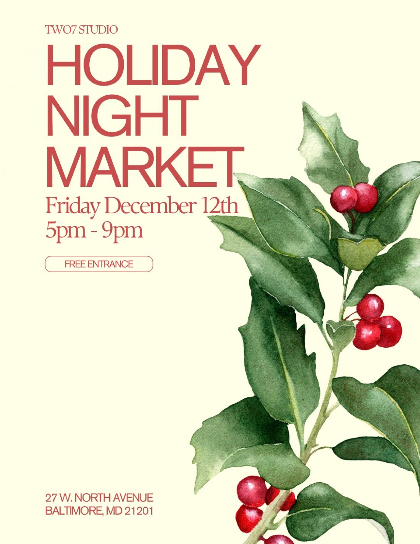 Holiday Night Market in Station North